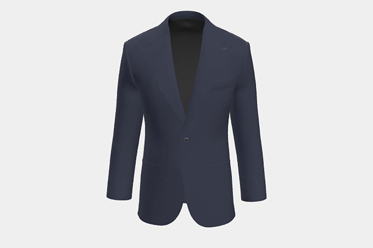 Tailored blue pinstripe 130s wool jacket Caccioppoli