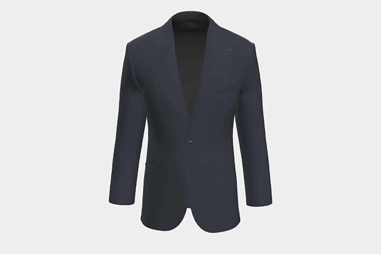 Canonico blue 110s wool tailored jacket