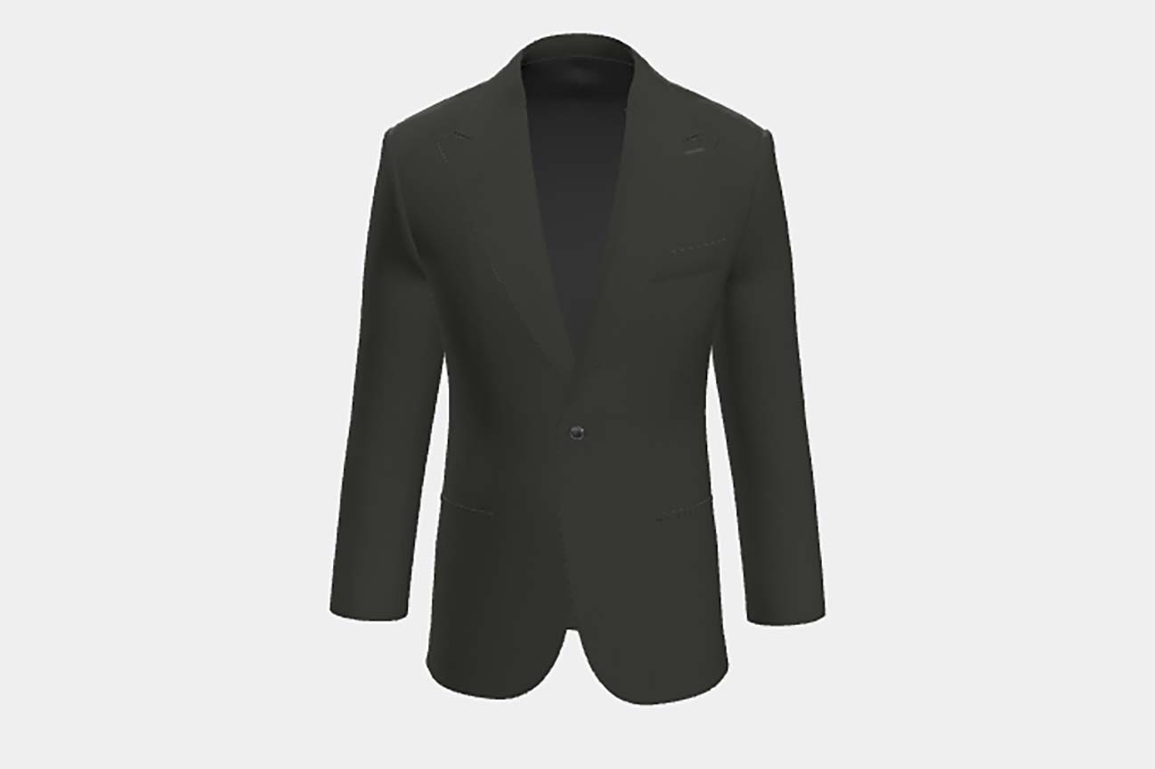 Loro Piana black 150s wool tailored jacket