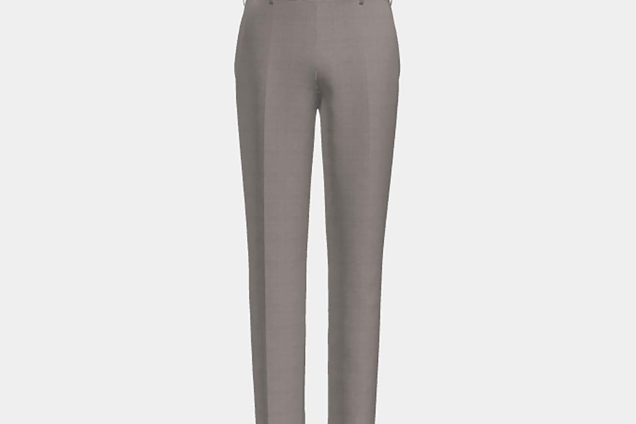 Pantalone su misura lana 150s beige Loro Piana