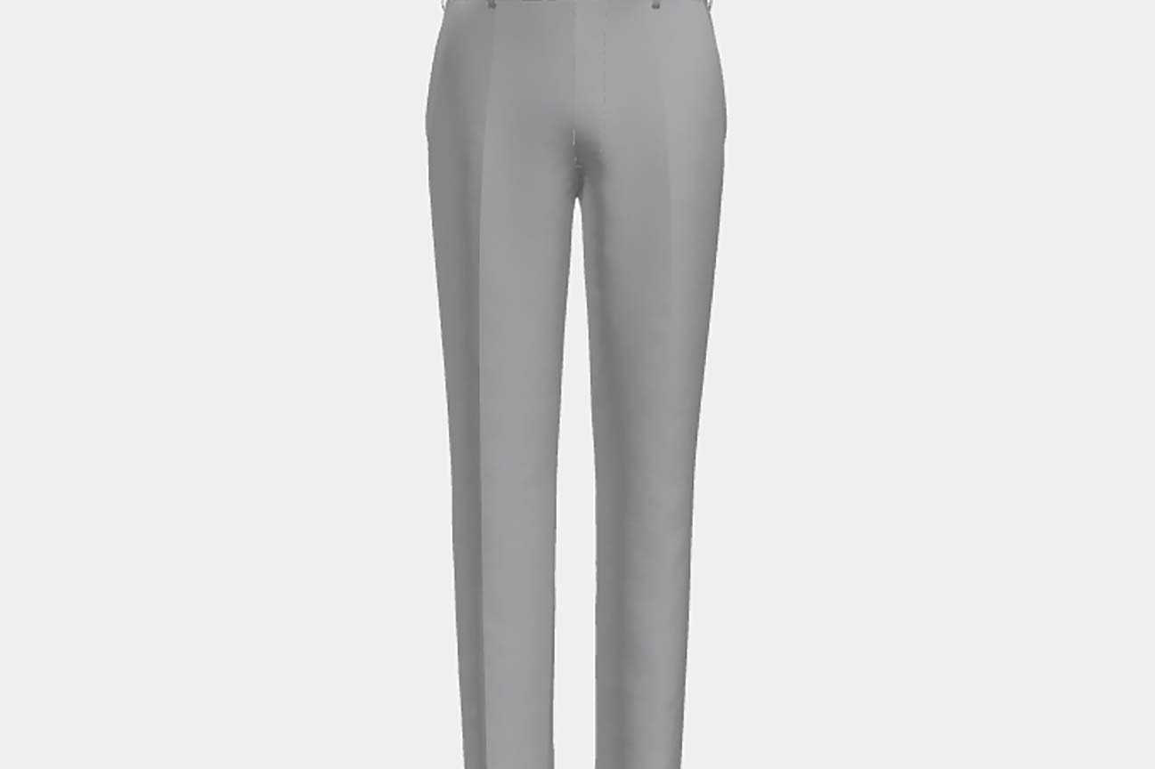 Pantalone su misura poliestere e acrilica 110s grigio Canonico