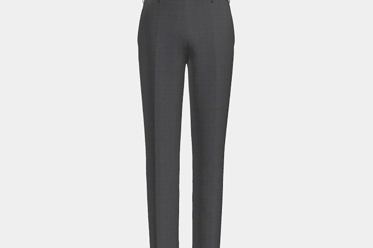Pantalone su misura lana 110s grigio Canonico