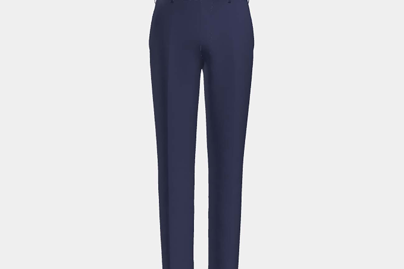 Pantalone su misura lana 110s blu Canonico