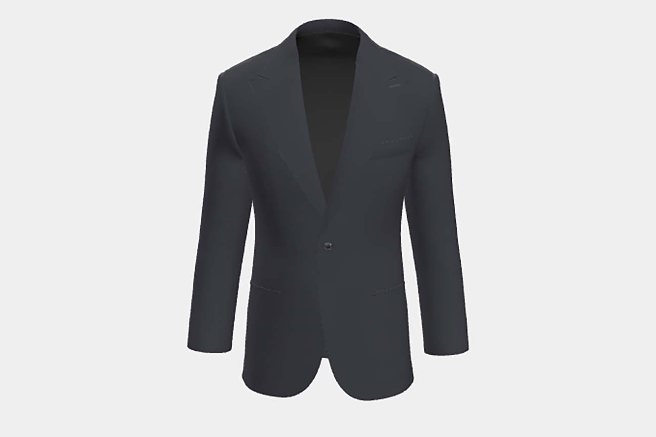Canonico blue 110s wool tailored jacket