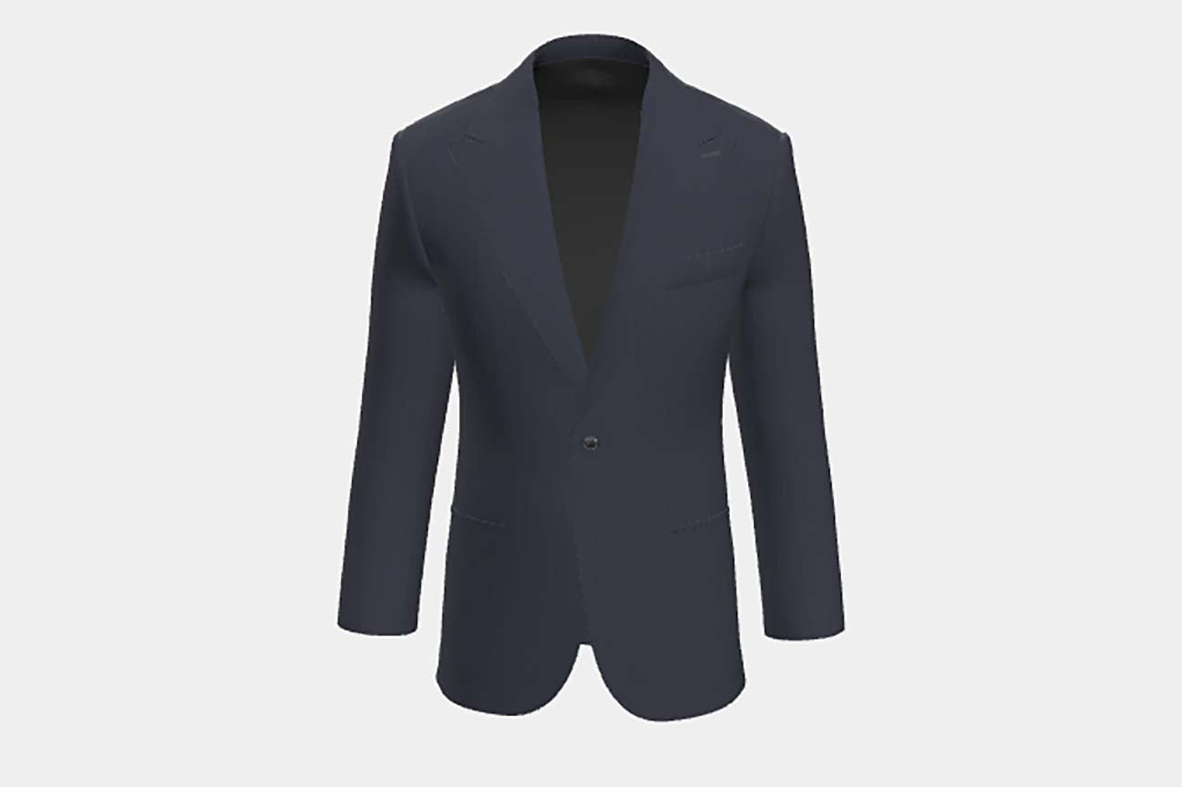 Tailored blue pinstripe 130s wool jacket Caccioppoli
