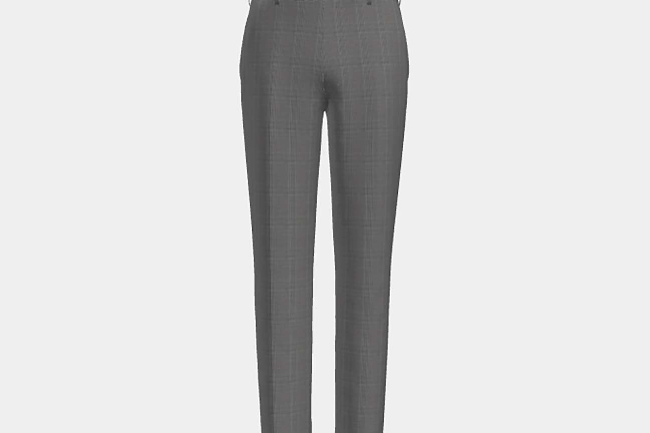 Pantalone su misura lana 110s grigio Canonico