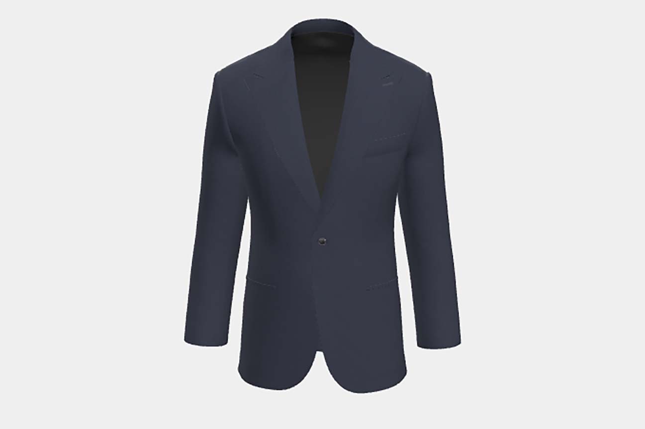 Tailored blue pinstripe 130s wool jacket Caccioppoli