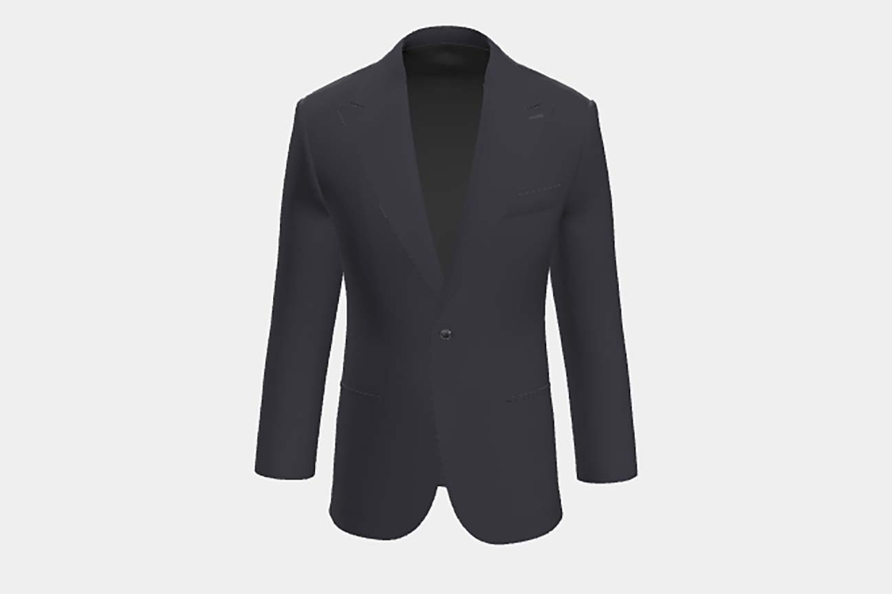 Tailored blue 130s wool jacket Caccioppoli