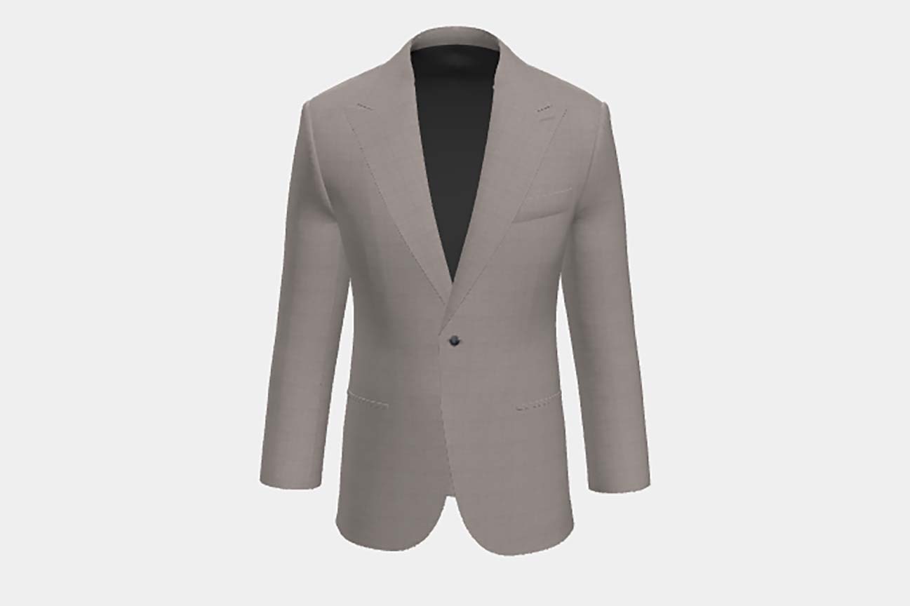 Loro Piana beige 150s wool tailored jacket