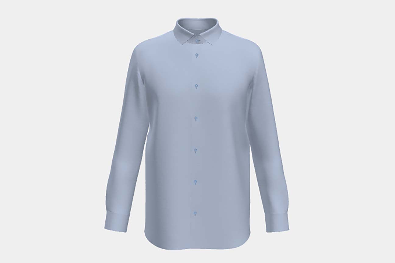 Light blue cotton oxford tailored shirt
