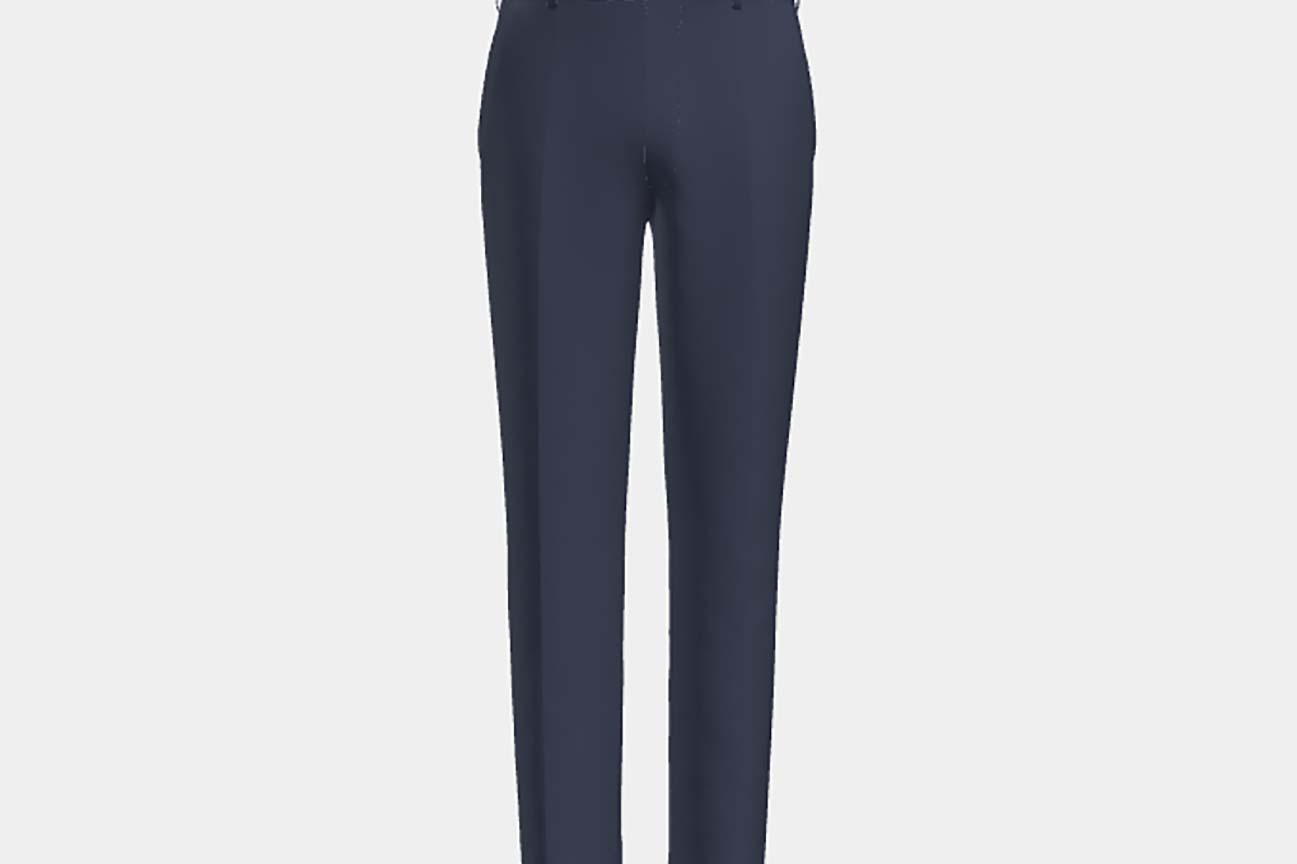 Canonico blue 110s wool tailored trousers