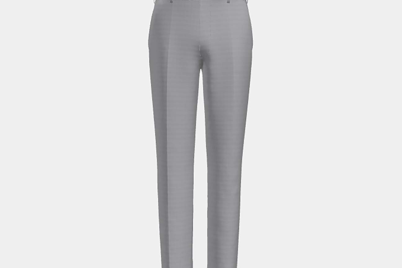 Canonico gray 110s polyester and acrylic tailored trousers