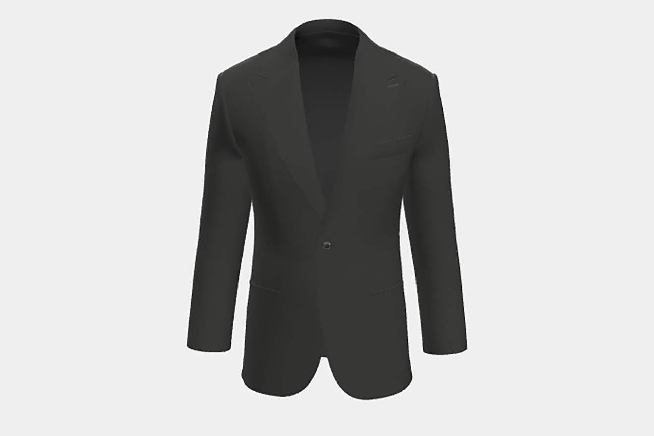 Canonico black 110s wool tailored jacket