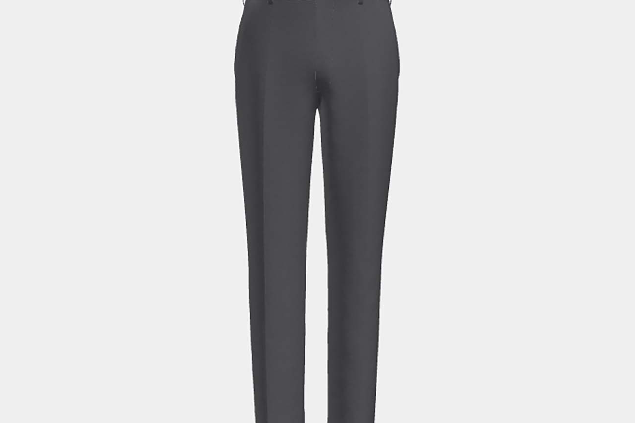 Loro Piana gray 150s wool tailored trousers