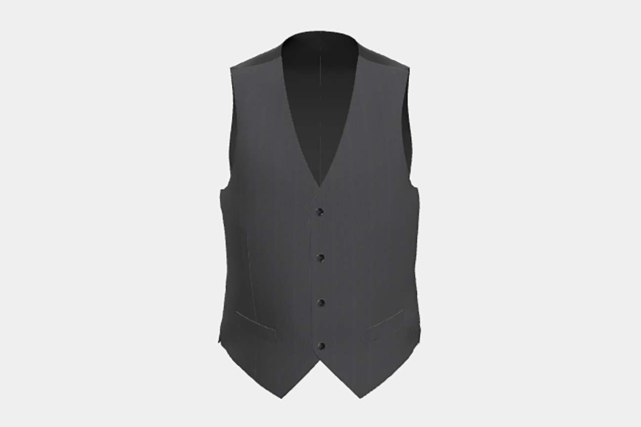 Canonico gray 110s wool tailored vest