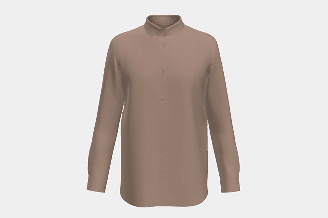 Chemise ajustée marron