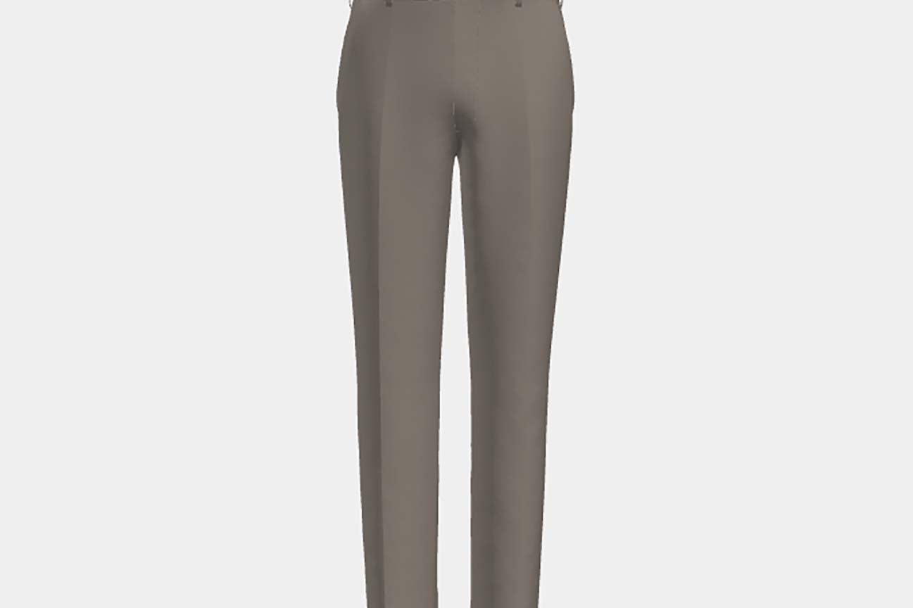 Beige 150s wool and silk tailored trousers Caccioppoli
