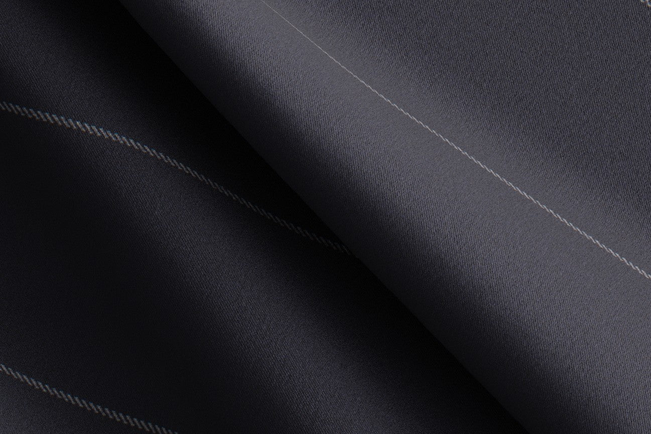 Pantalone su misura lana e seta 150s blu Caccioppoli