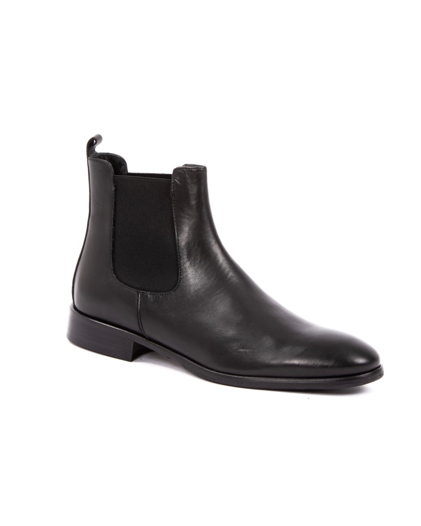 Dre - black leather boot