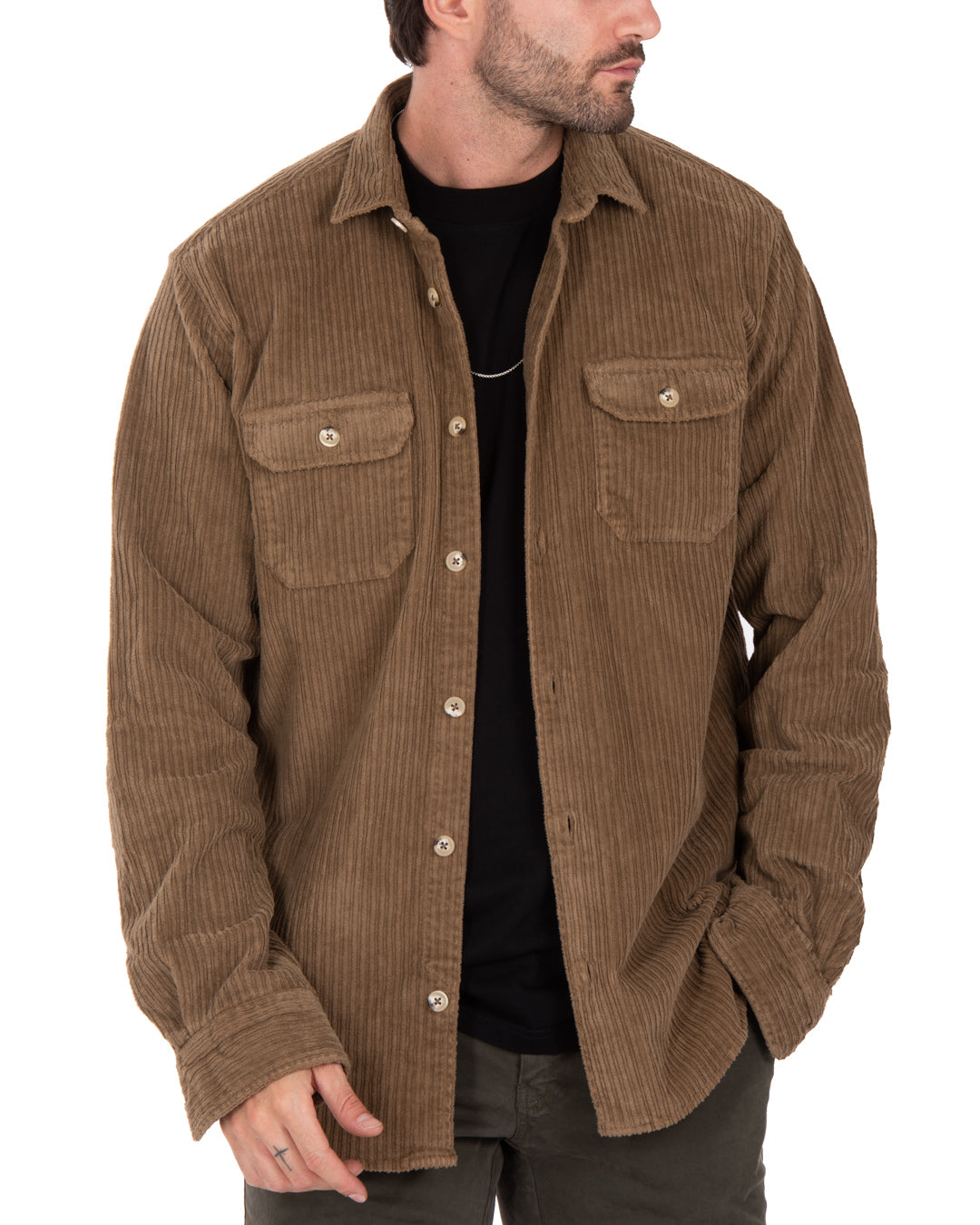 Atlantis - camel velvet shirt