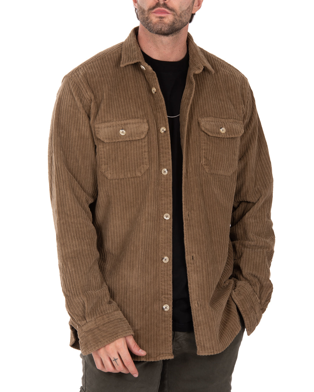 Atlantis - camel velvet shirt