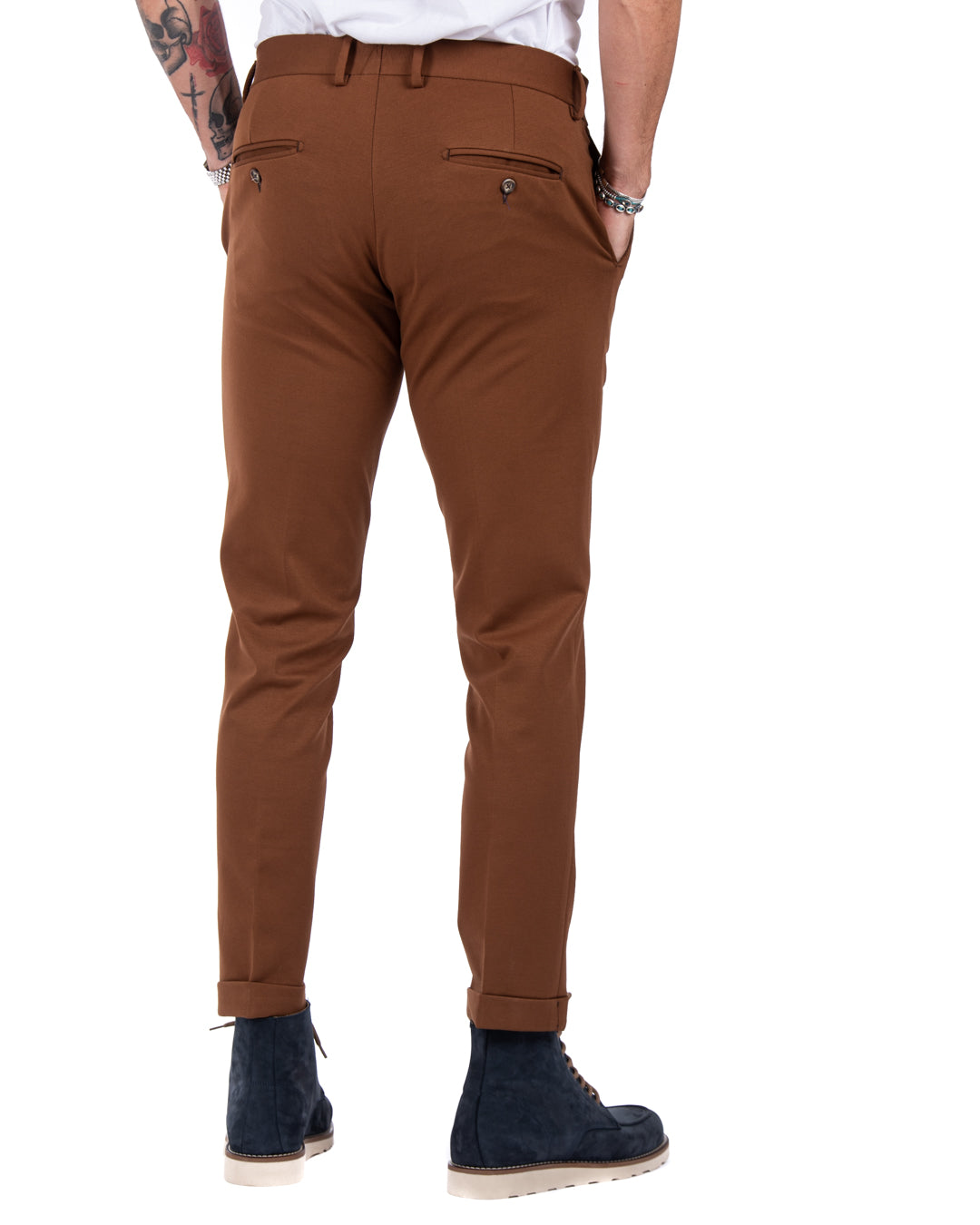 Mustang - camel milan stitch trousers