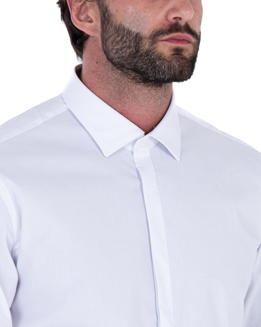 Shirt - classic white basic in cotton