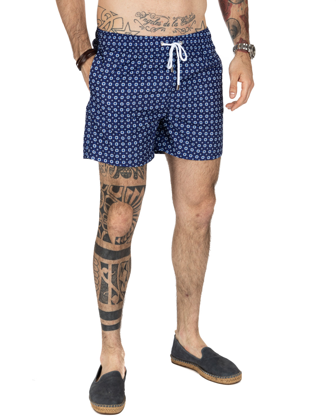 Swimsuit - Blue tie pattern