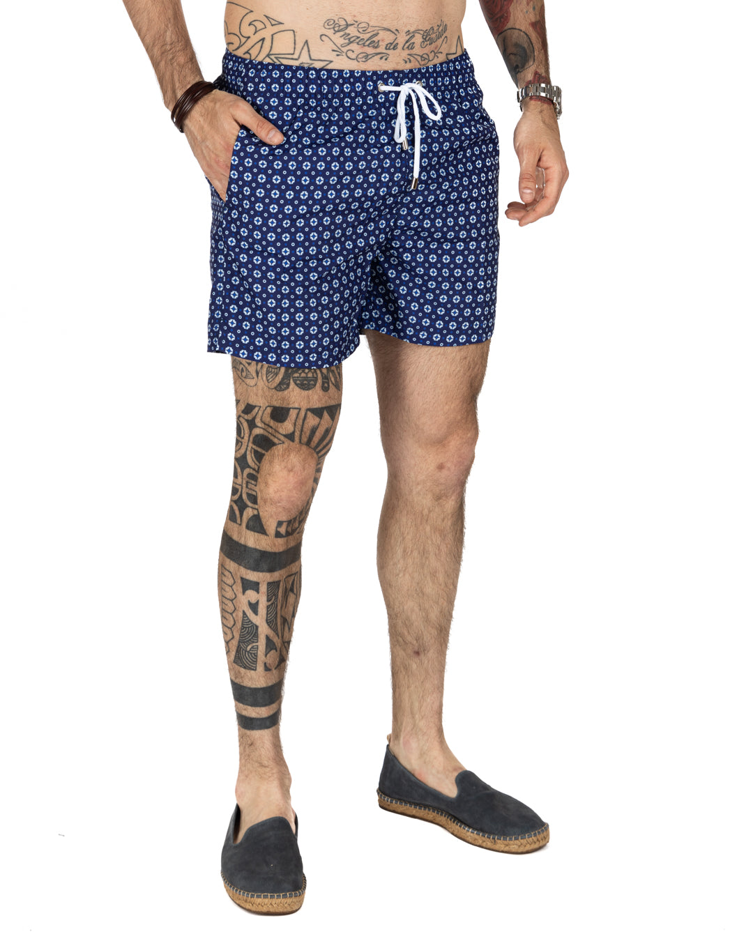 Swimsuit - Blue tie pattern