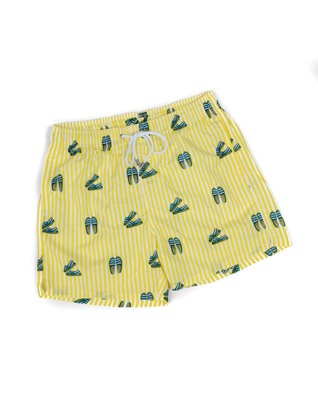Maillot de bain - Motif espadrilles rayures jaunes