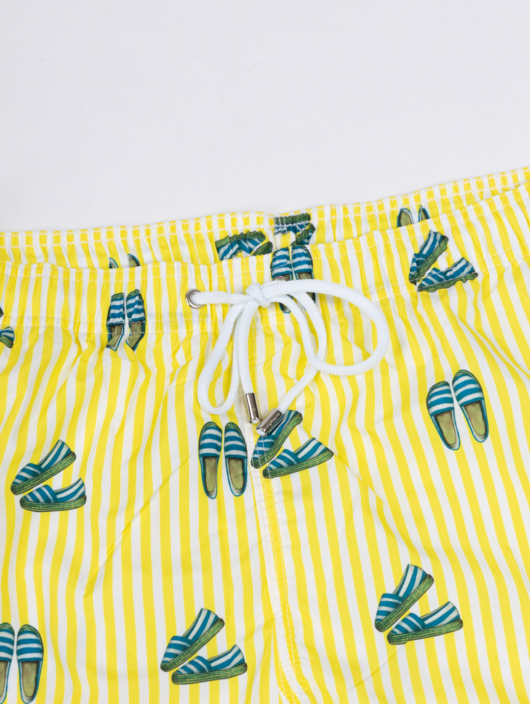 Maillot de bain - Motif espadrilles rayures jaunes