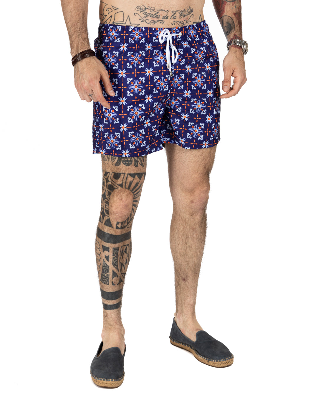 Swimsuit - Blue majolica pattern