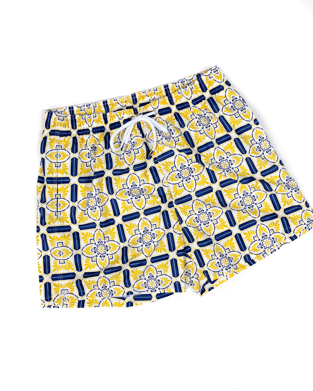 Maillot de bain - Motif majolique jaune