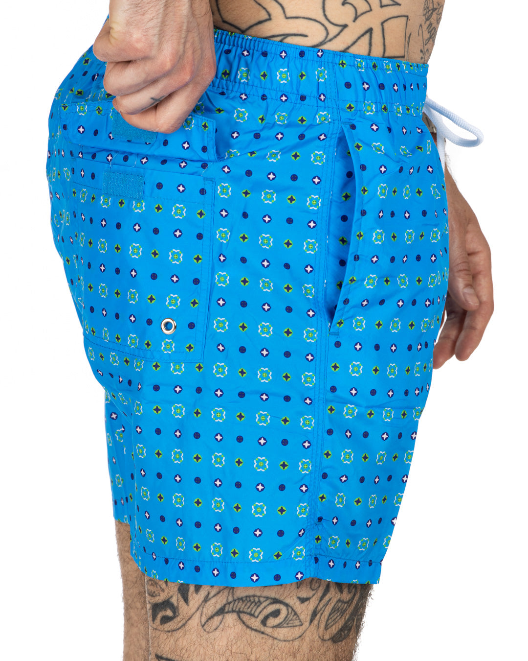 Maillot de bain - Micro motif bleu clair
