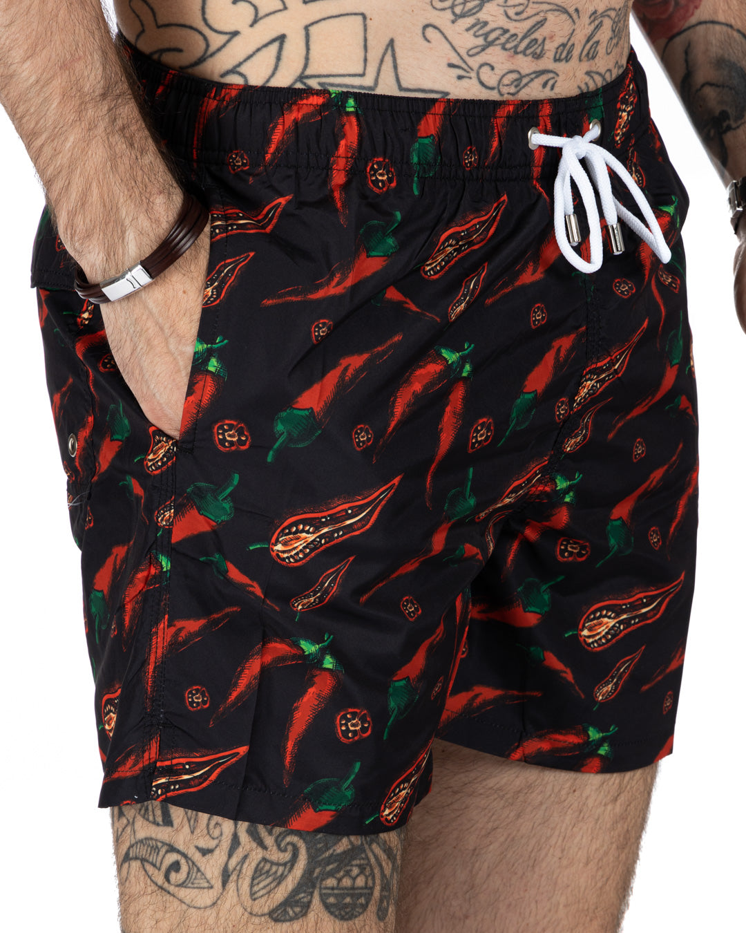 Maillot de bain - Motif piment noir