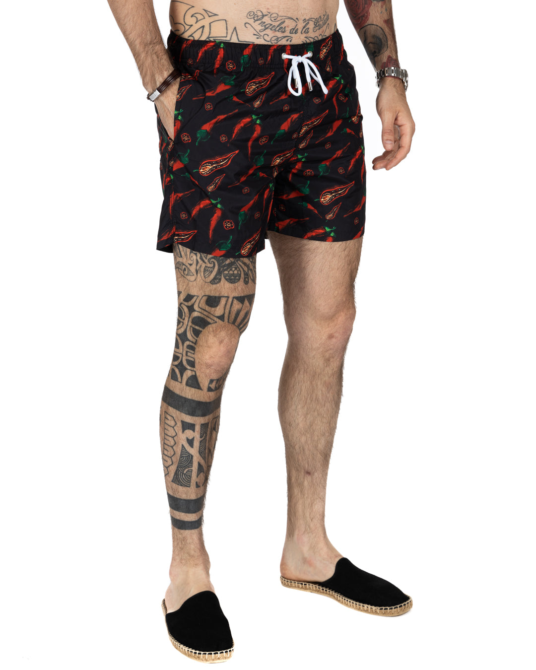 Maillot de bain - Motif piment noir