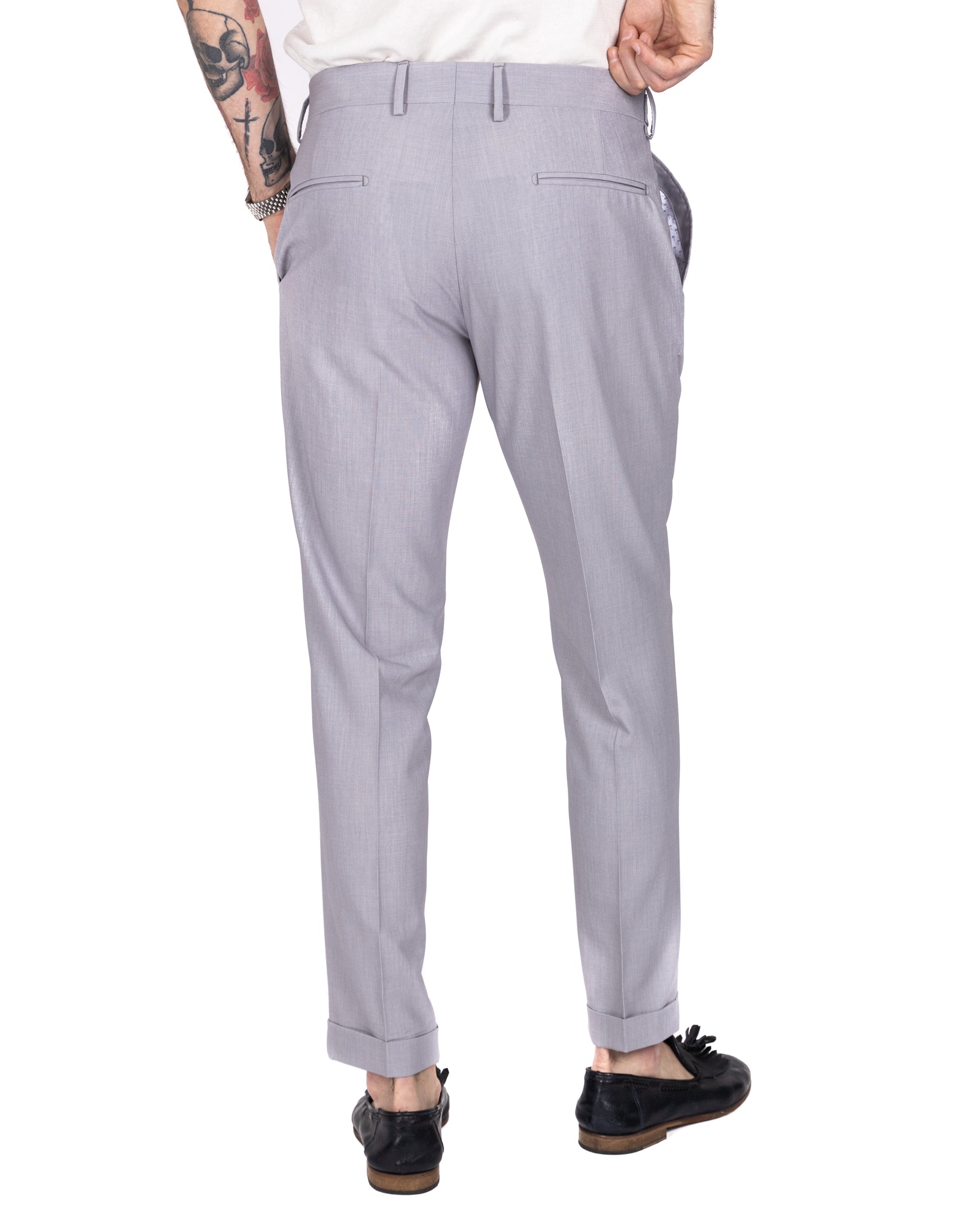 Milano - pantalon basique gris clair