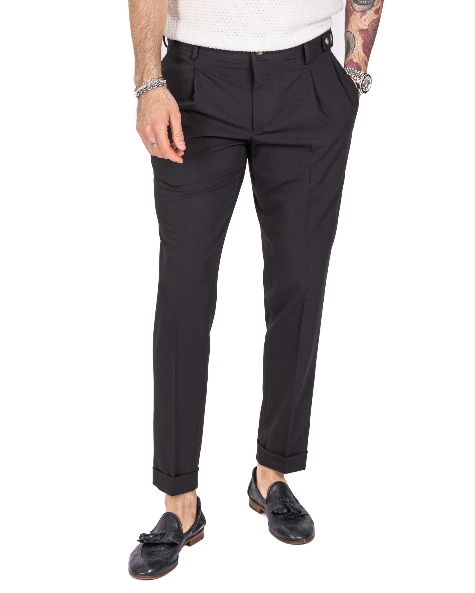 Milano - pantalone basic nero