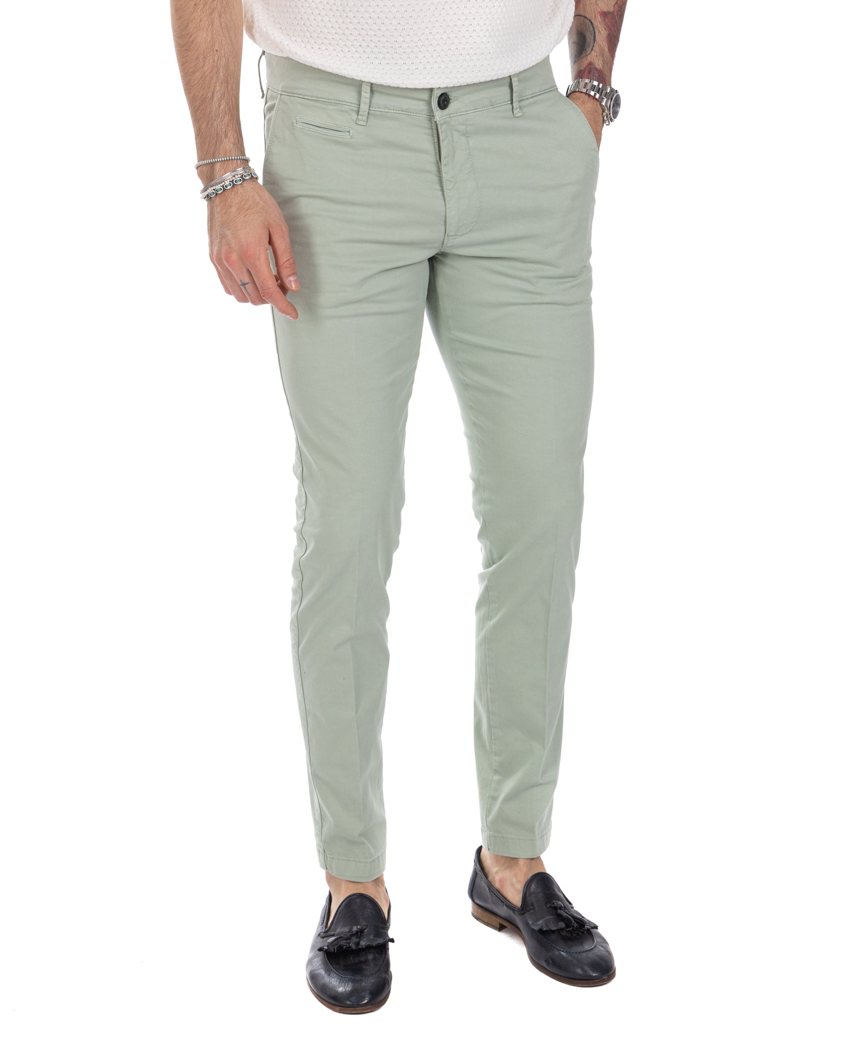 Frank - pantalon basique pistache