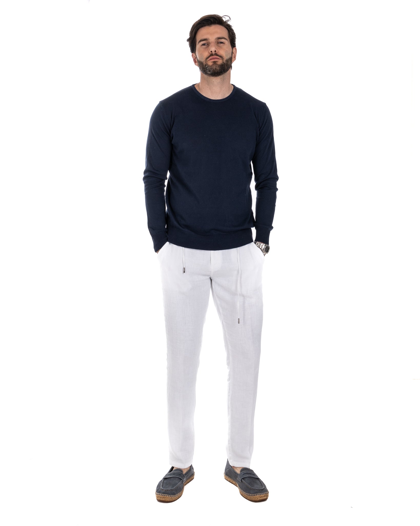 Daniil - blue cotton sweater