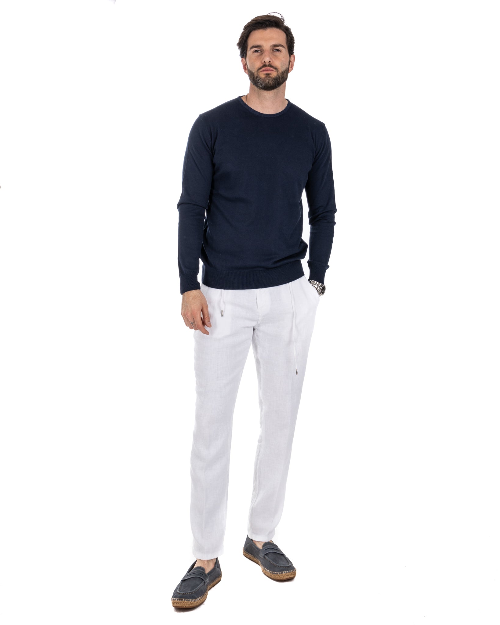 Daniil - blue cotton sweater