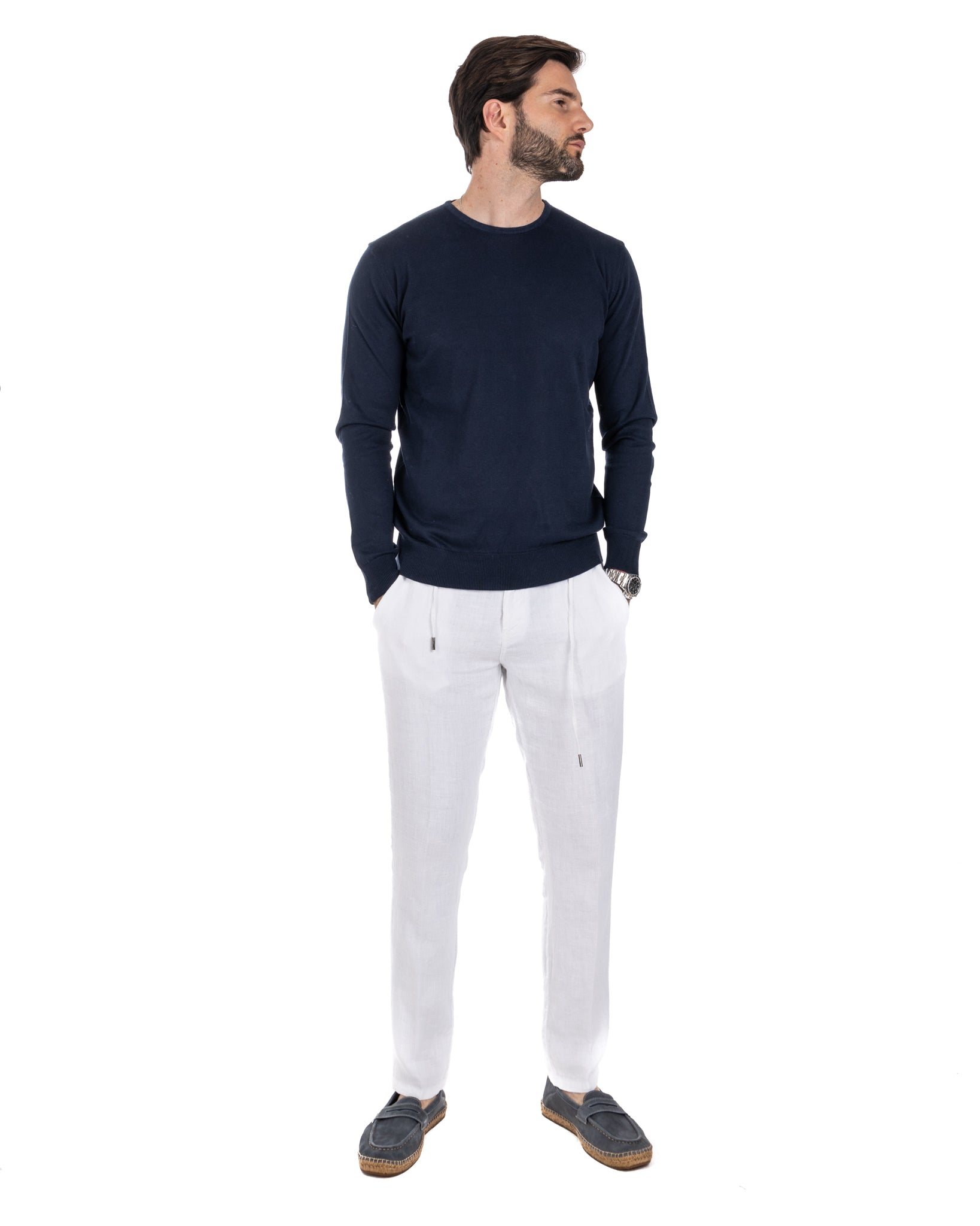 Daniil - blue cotton sweater