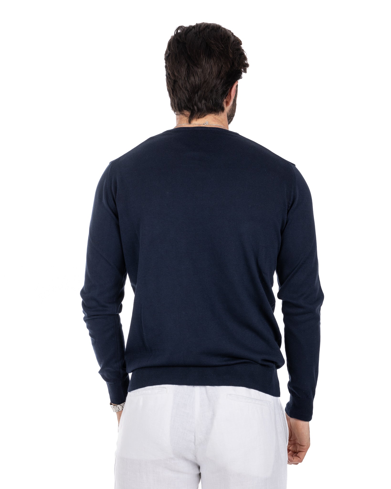 Daniil - blue cotton sweater