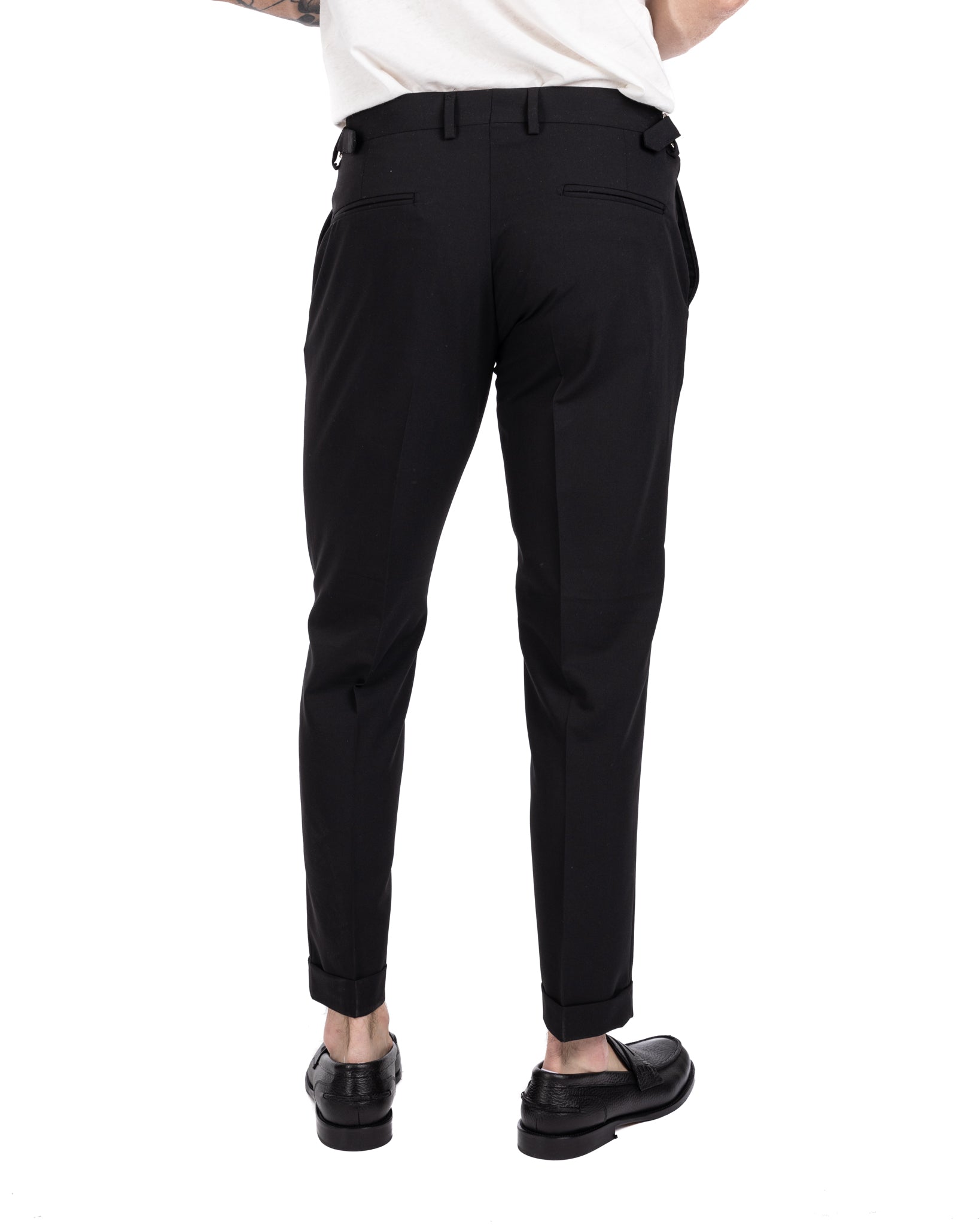 Trani - trousers with black buckles