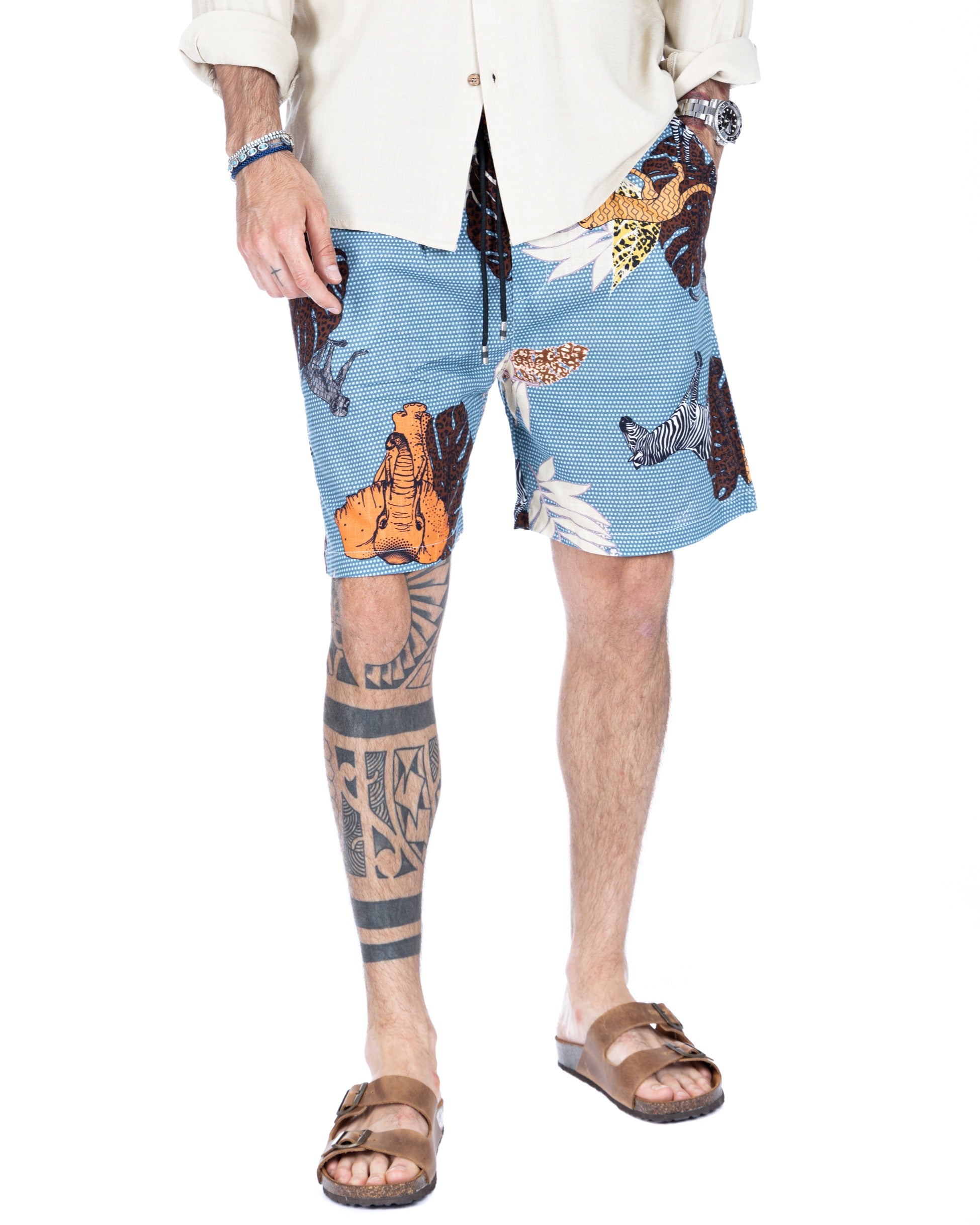 ELEPHANT - BERMUDA WITH PRINTED LACE