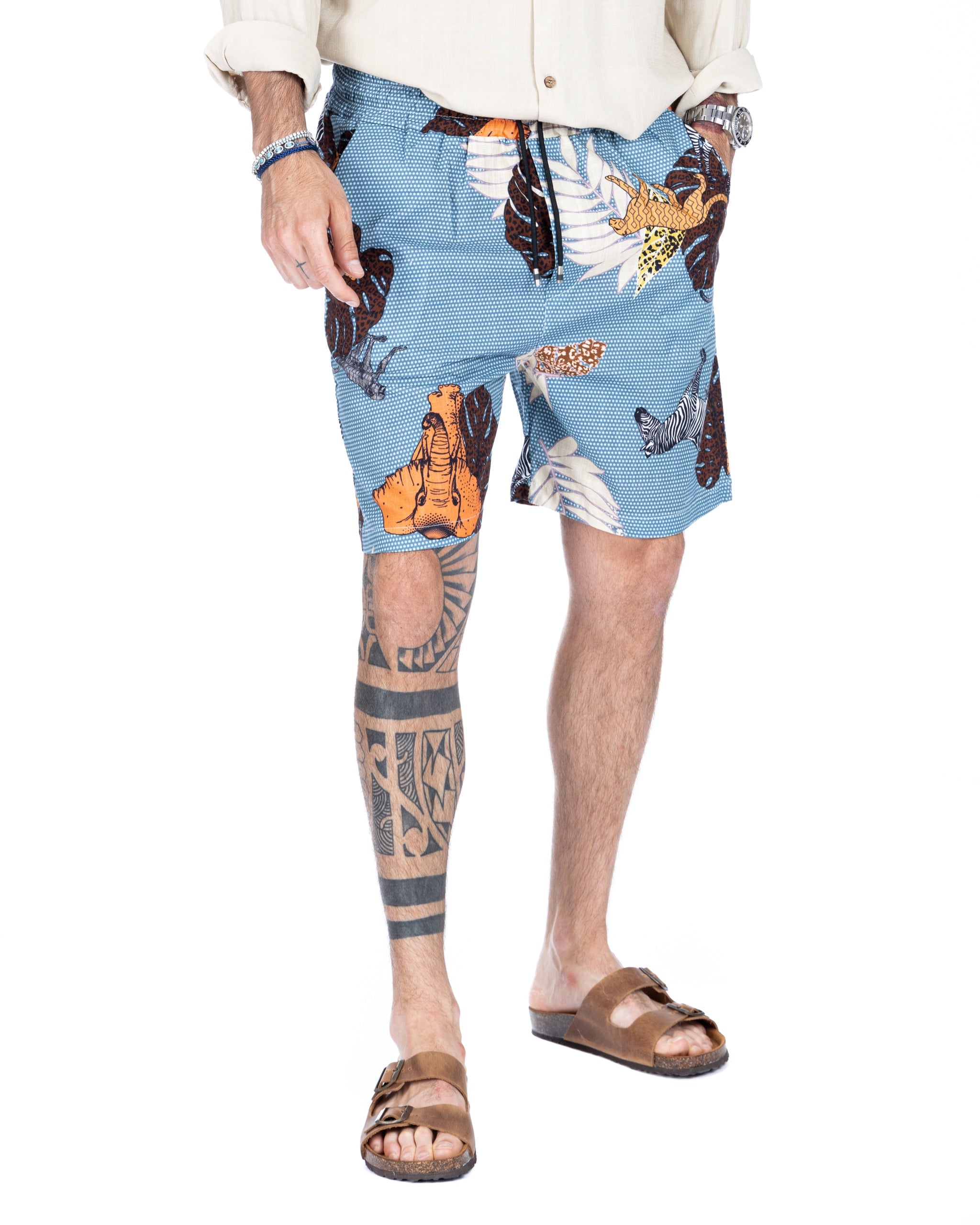 ELEPHANT - BERMUDA WITH PRINTED LACE