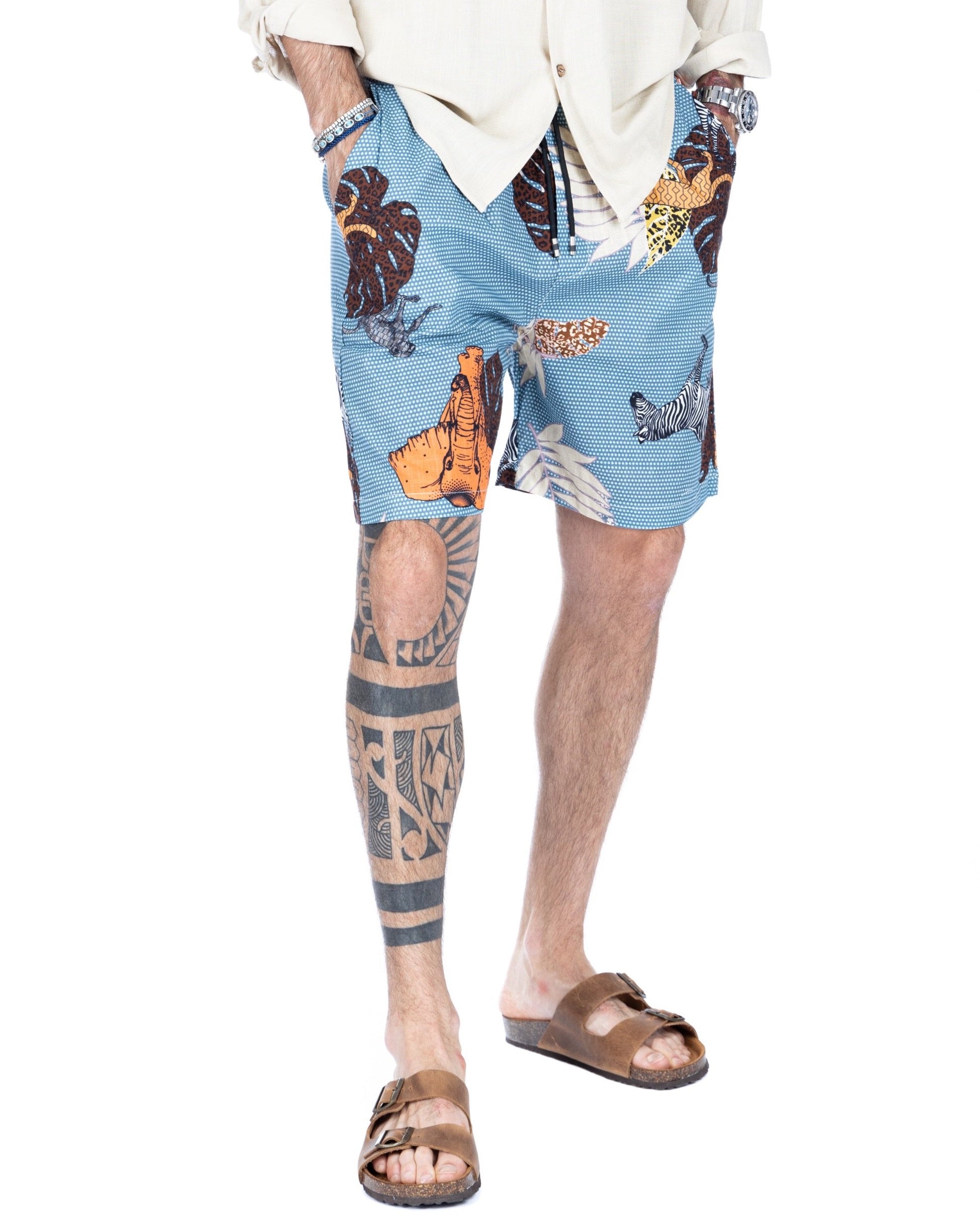 ELEPHANT - BERMUDA WITH PRINTED LACE