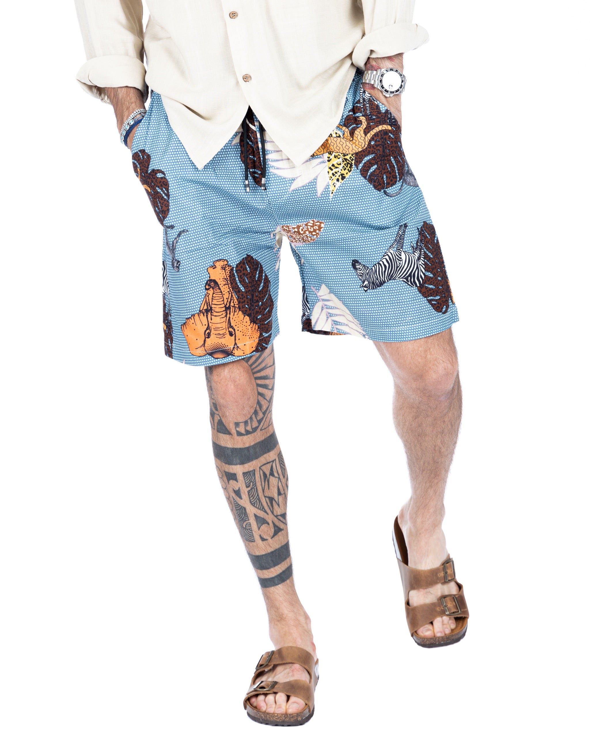 ELEPHANT - BERMUDA WITH PRINTED LACE
