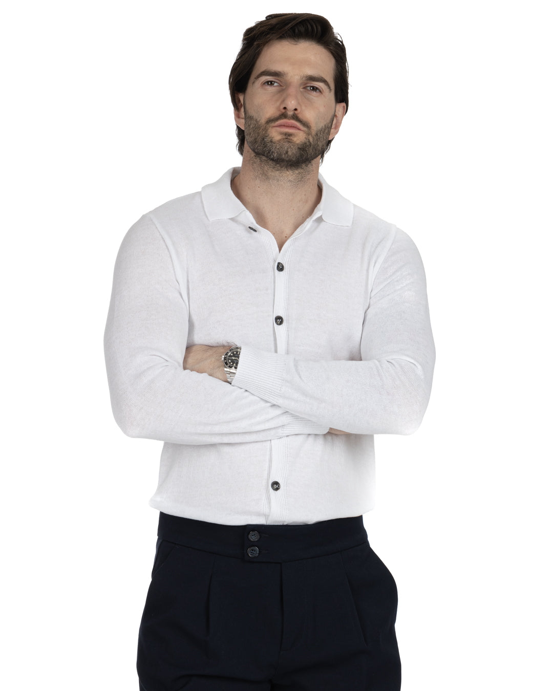 MARLON - CHEMISE CARDIGAN BLANC