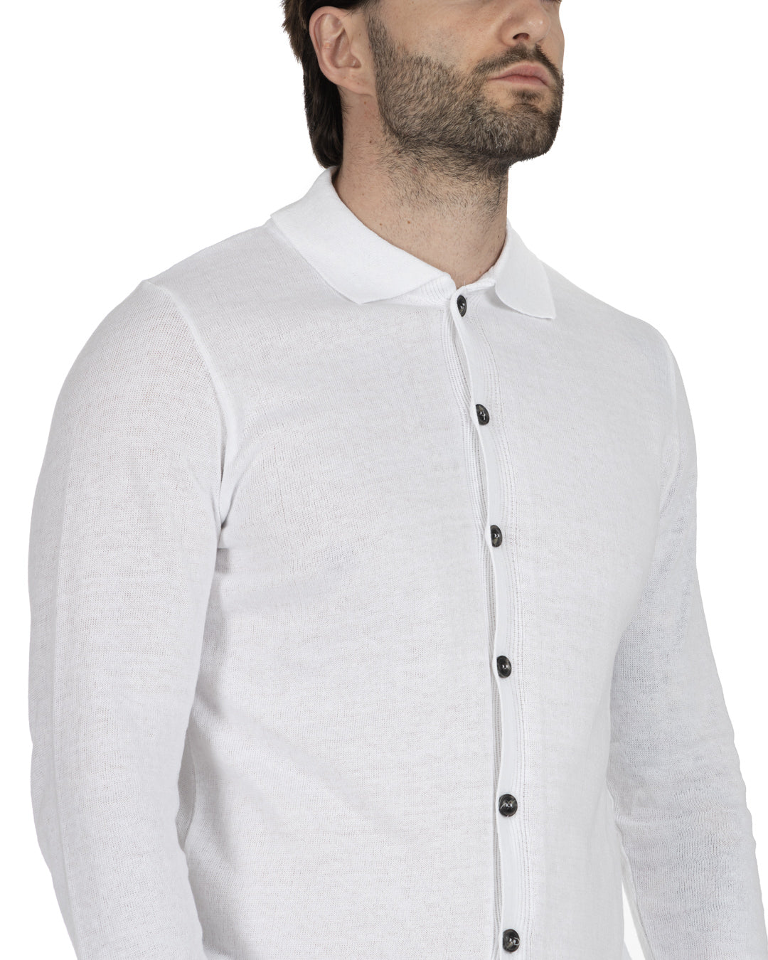 MARLON - CHEMISE CARDIGAN BLANC